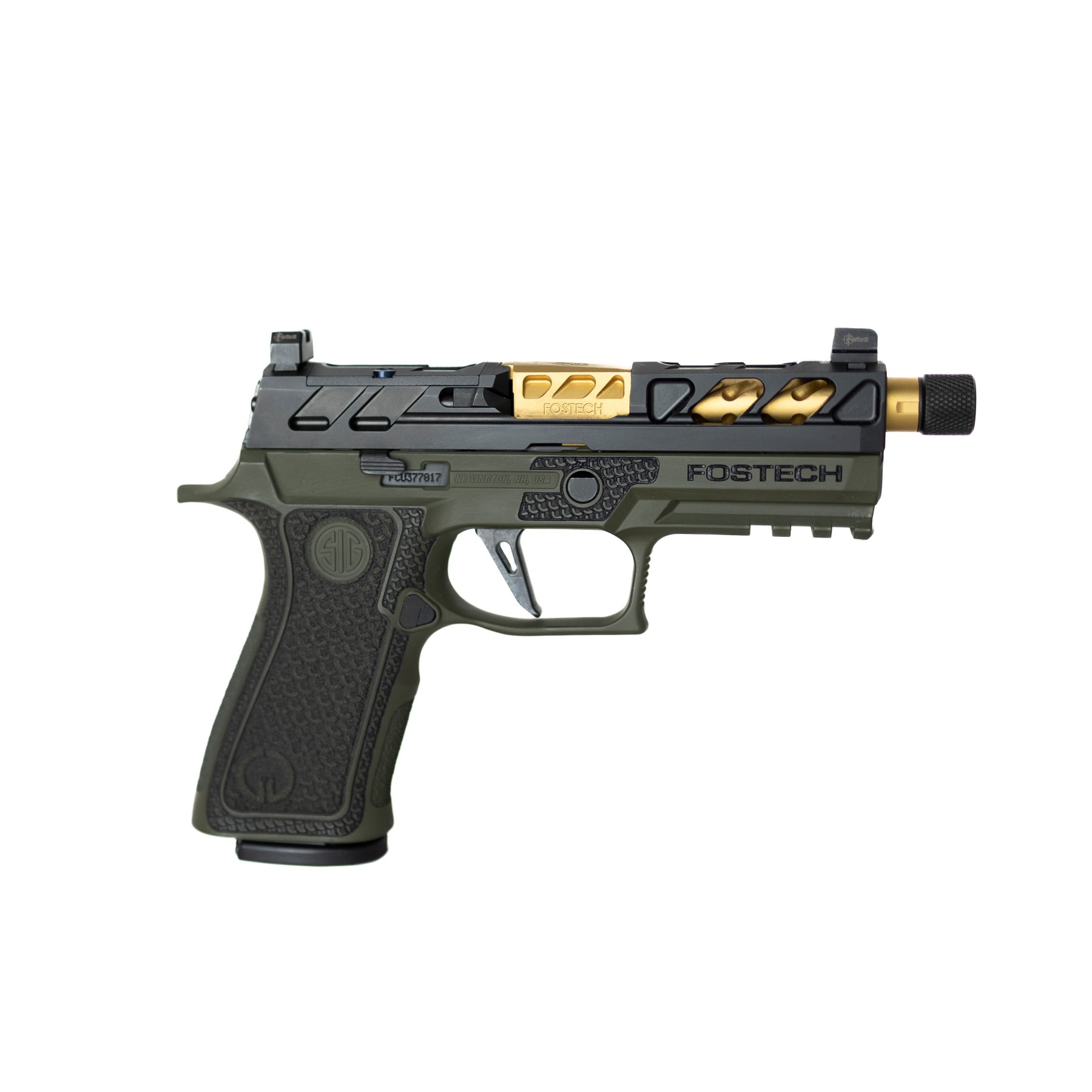Fostech Drone Predator handgun GrBG angle1