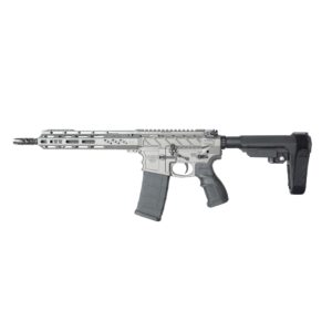 Fostech Raptor Pistol 10.5in barrel 10in mach 2 handguard sba3 brace tungsten angle2