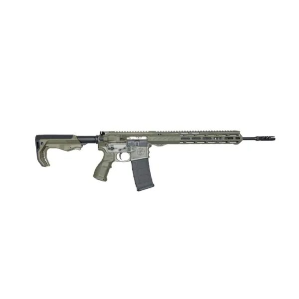 Fostech-Stealth-Raptor-16in.-barrel-13in-mach-2-handguard-tomahawk-stock-OD-green-angle1-scaled-1.jpg