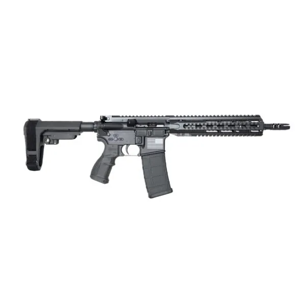 Fostech Tech Stryker Pistol 10.5in barrel 10in mach 4 handguard SBA 3 brace angle 1 Fostech Tech Stryker Pistol 10.5in barrel 10in mach 4 handguard SBA 3 brace angle 1
